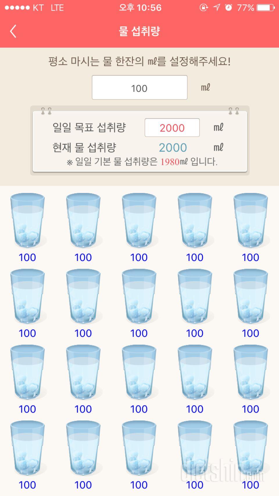 30일 하루 2L 물마시기 3일차 성공!