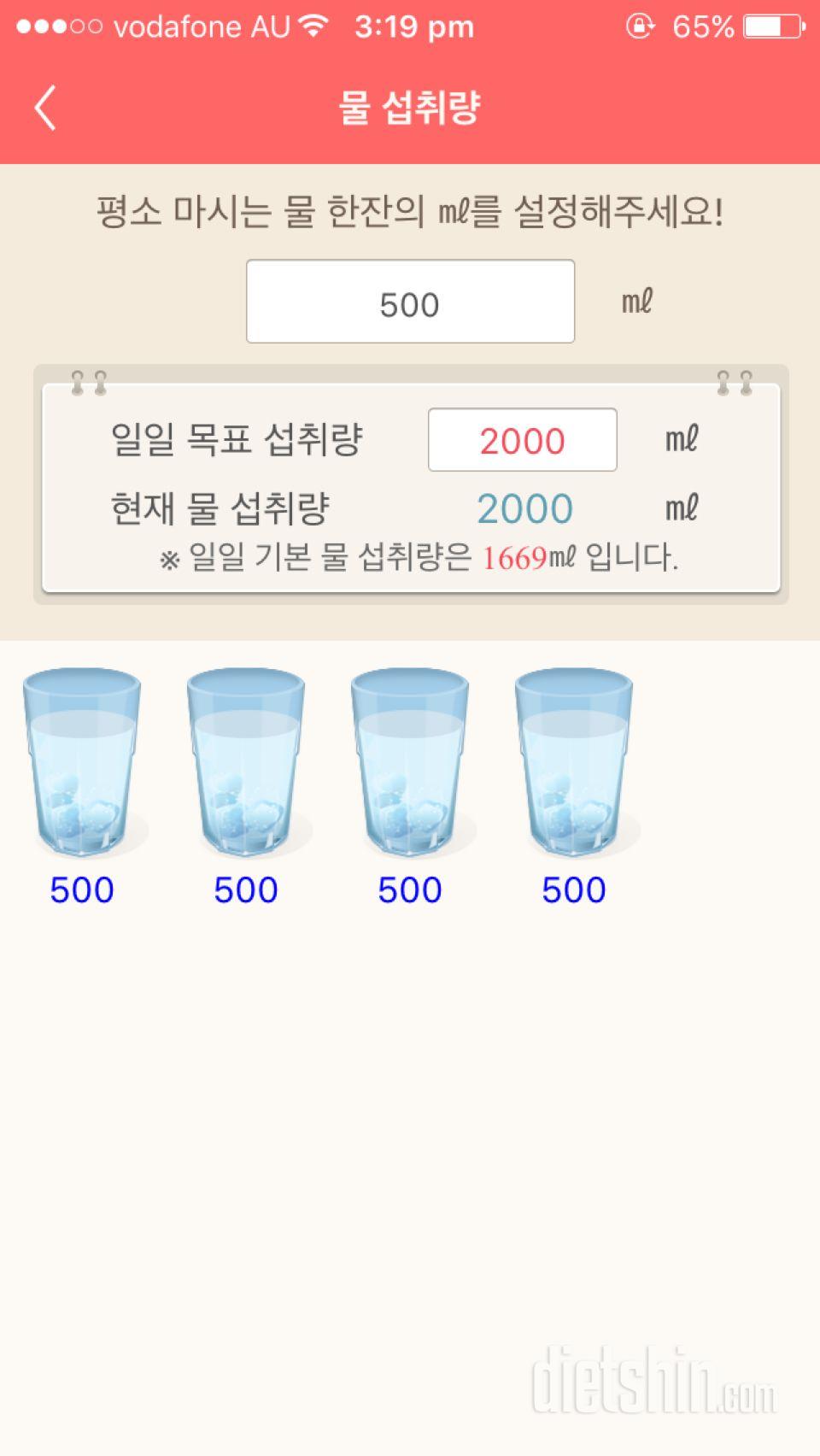 30일 하루 2L 물마시기 19일차 성공!