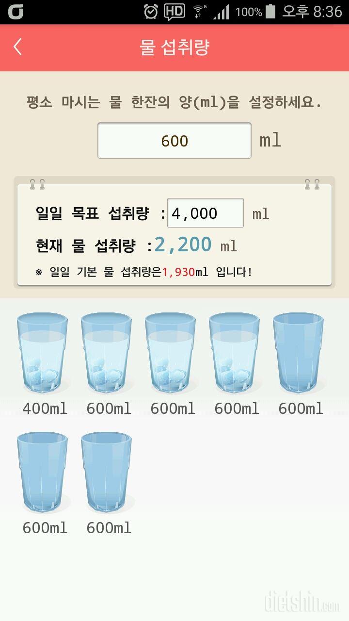 30일 하루 2L 물마시기 114일차 성공!