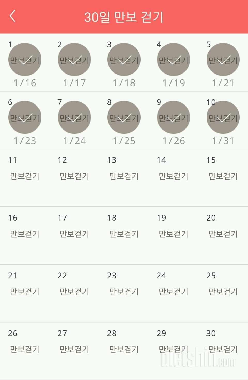 30일 만보 걷기 250일차 성공!