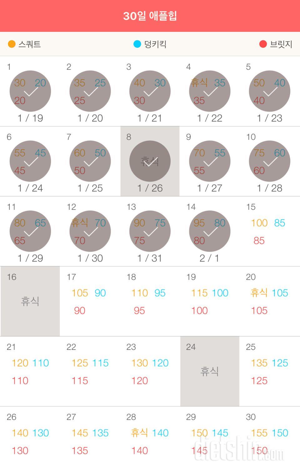 30일 애플힙 74일차 성공!