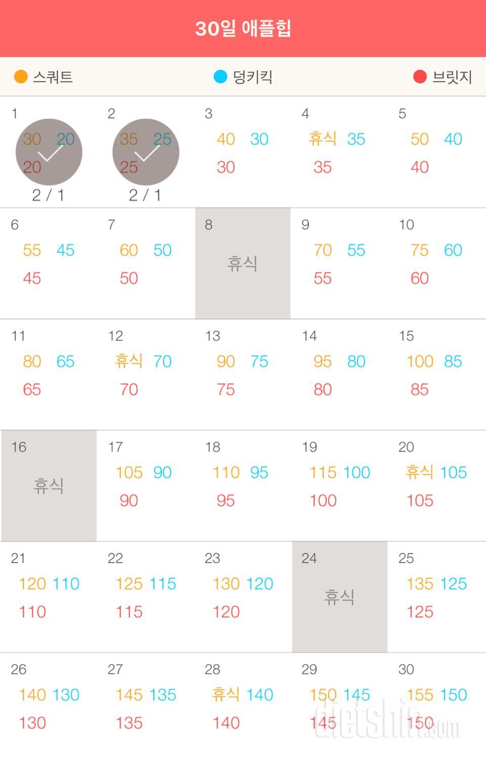 30일 애플힙 2일차 성공!