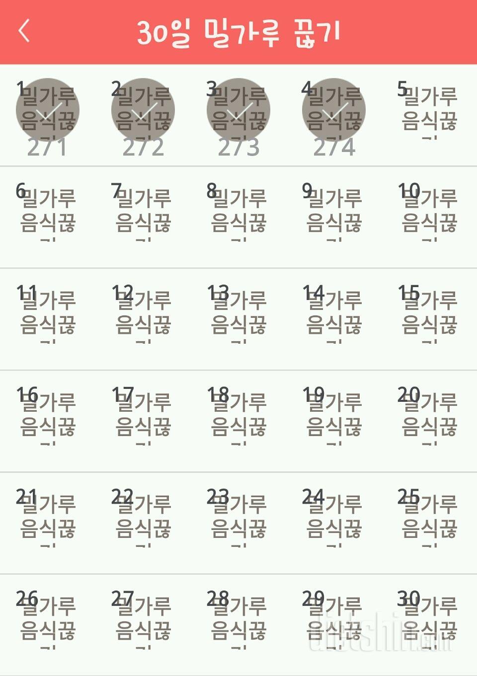 30일 밀가루 끊기 34일차 성공!