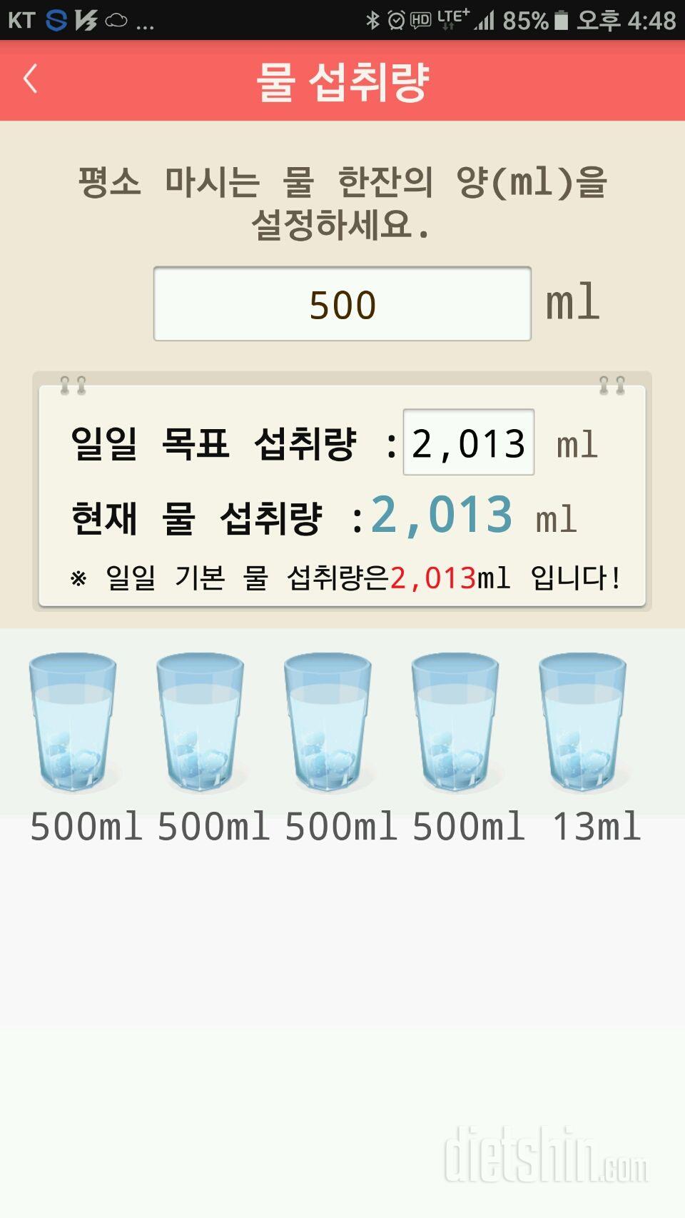 30일 하루 2L 물마시기 33일차 성공!