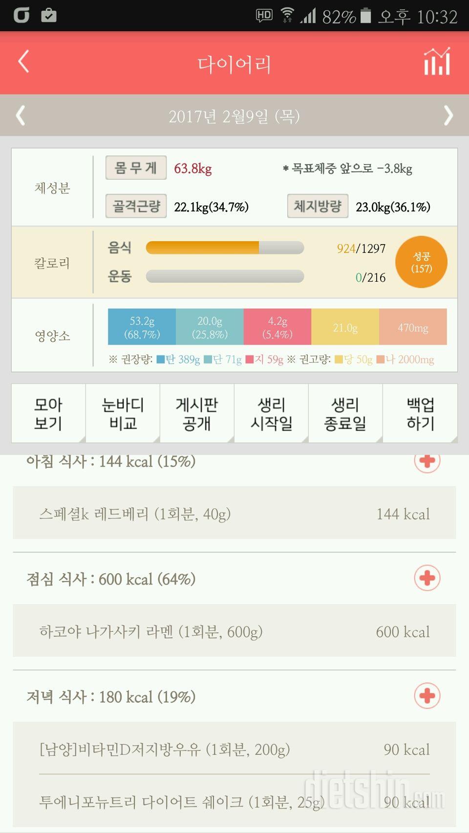 30일 야식끊기 2일차 성공!