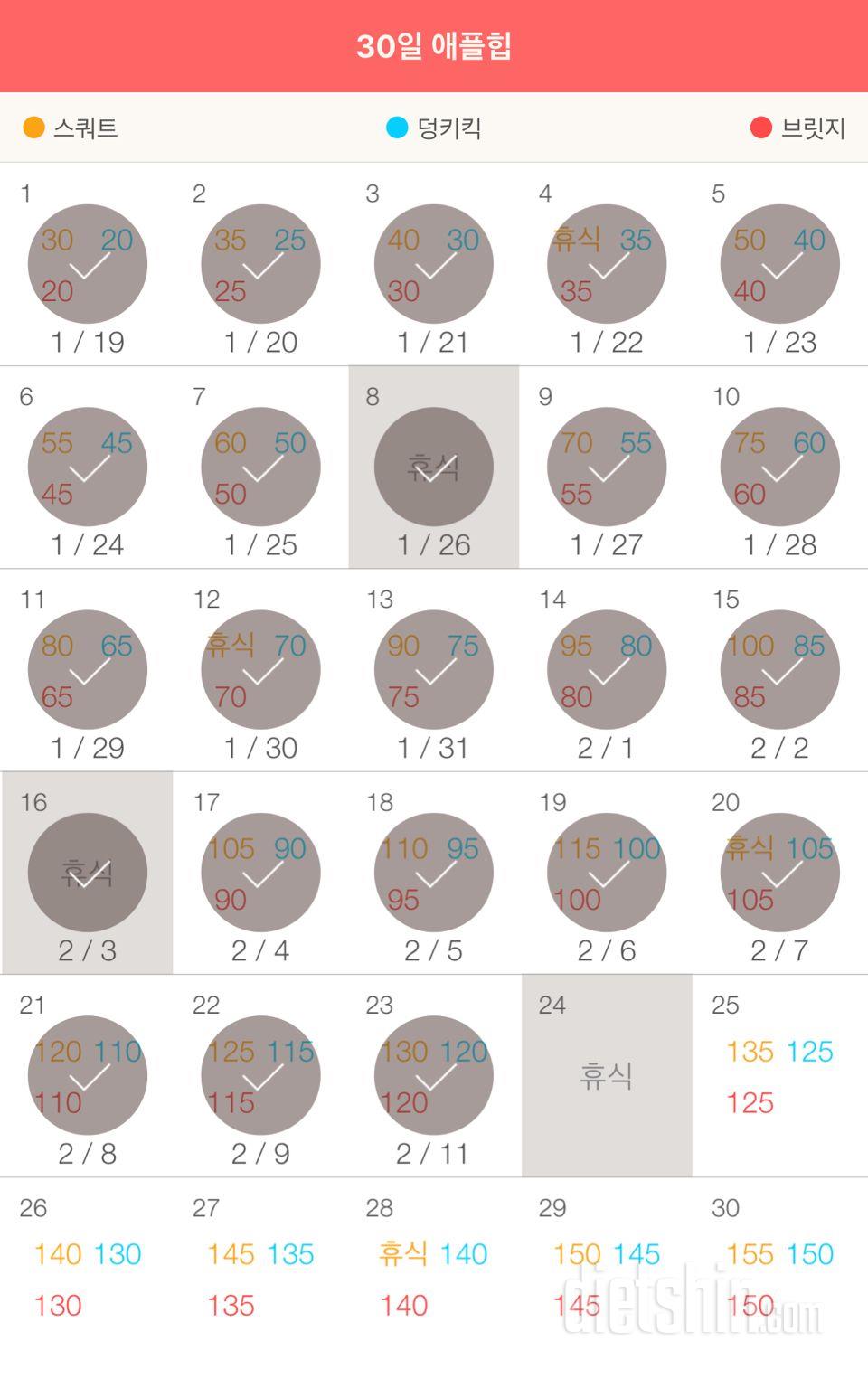 30일 애플힙 83일차 성공!