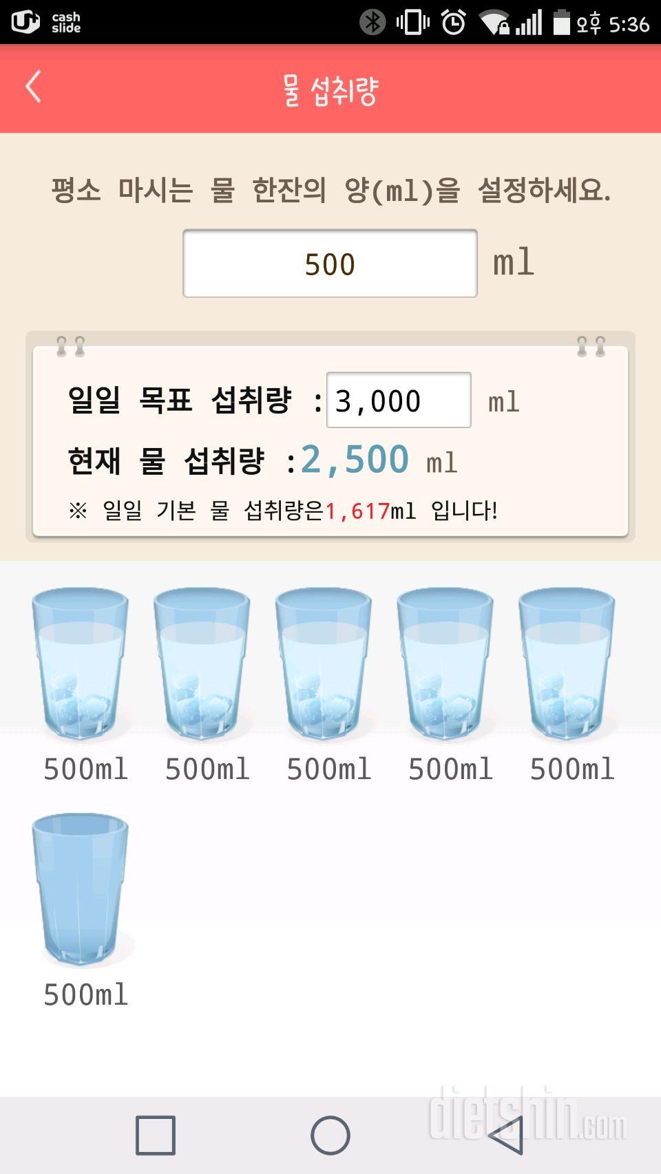 30일 하루 2L 물마시기 21일차 성공!