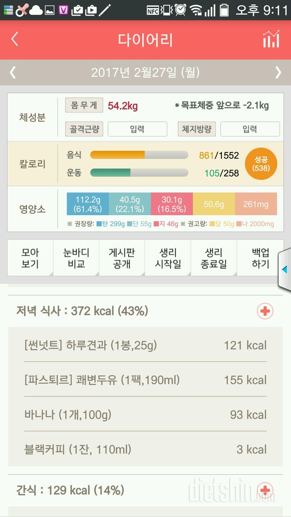 30일 야식끊기 49일차 성공!