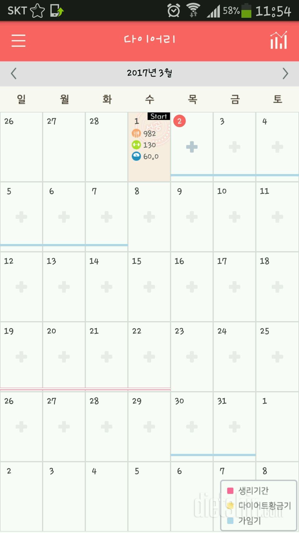 30일 1,000kcal 식단 1일차 성공!