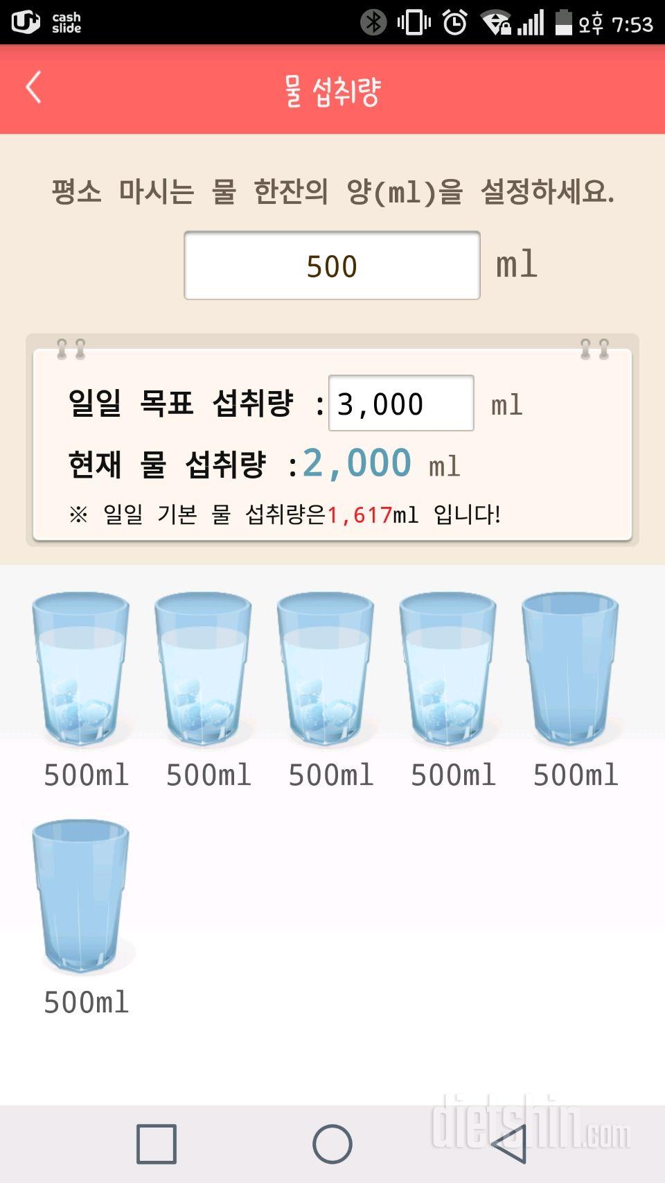 30일 하루 2L 물마시기 33일차 성공!