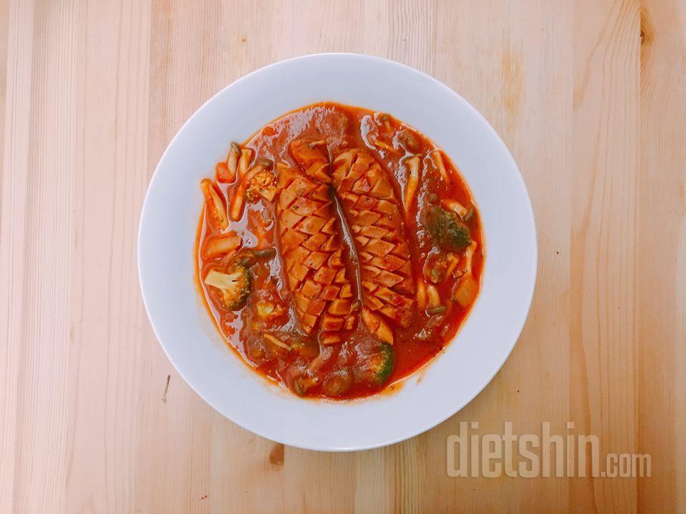 닭가슴살 소세지+홈메이드 토마토소스