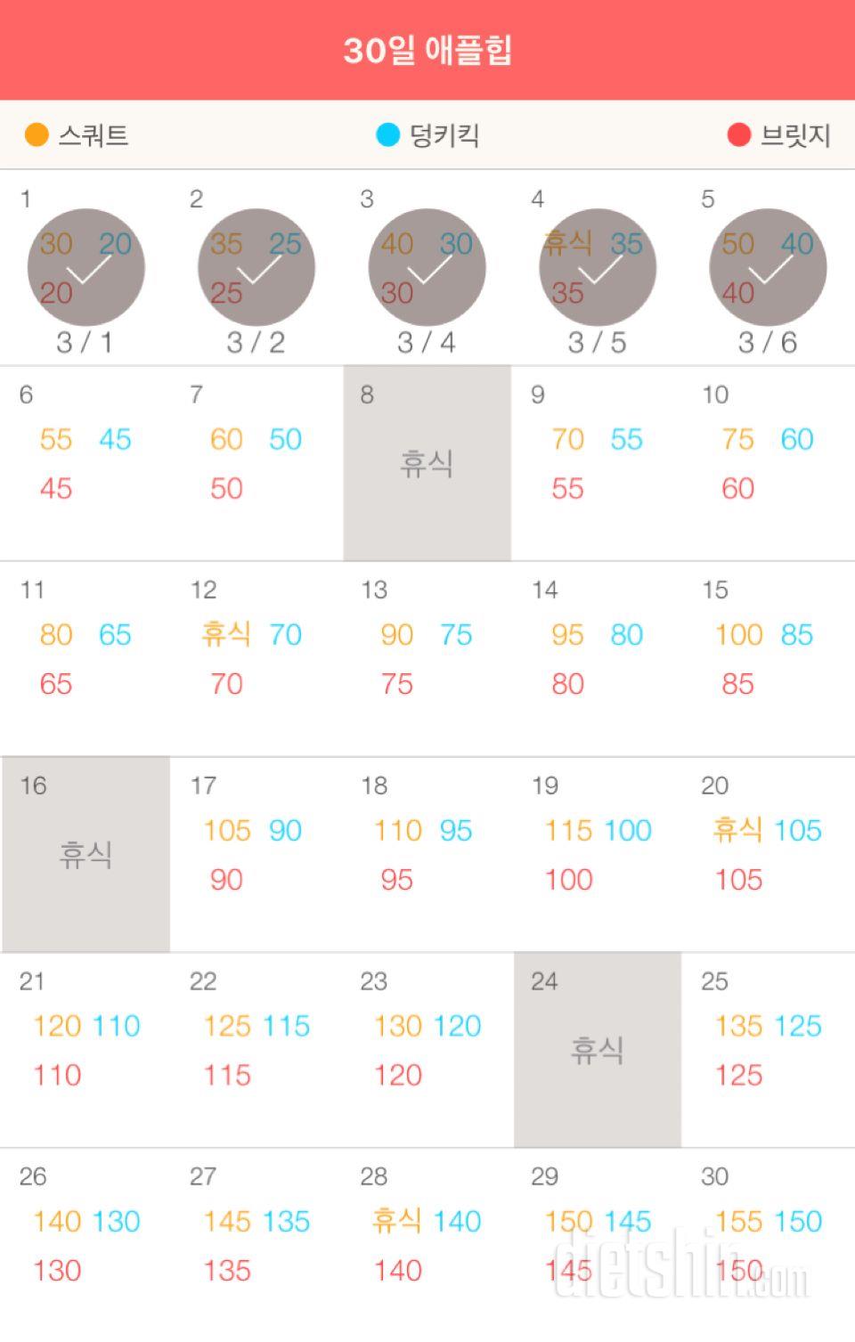 30일 애플힙 5일차 성공!