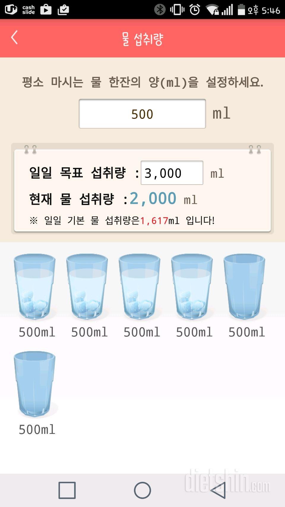 30일 하루 2L 물마시기 34일차 성공!