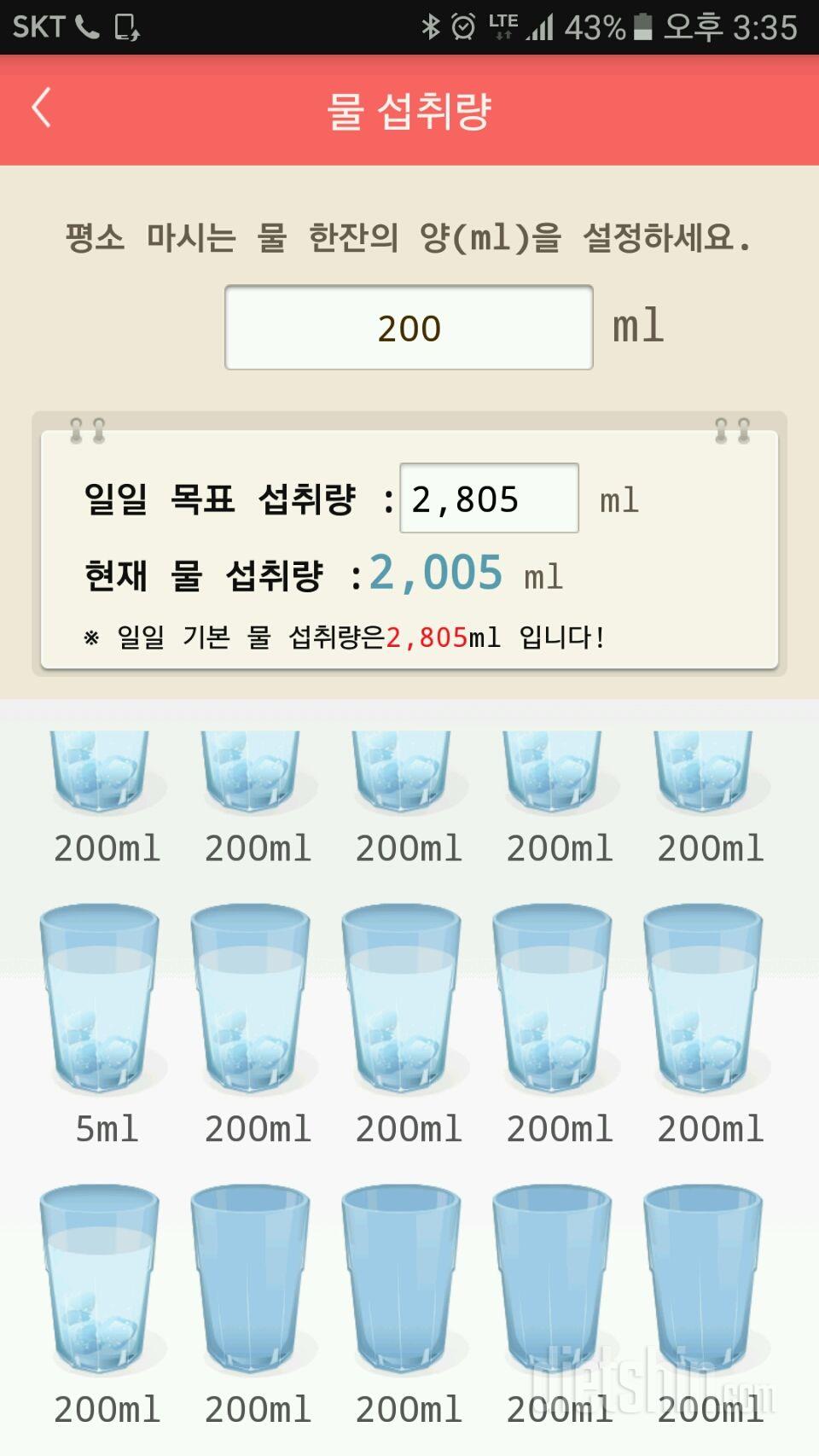 30일 하루 2L 물마시기 12일차 성공!