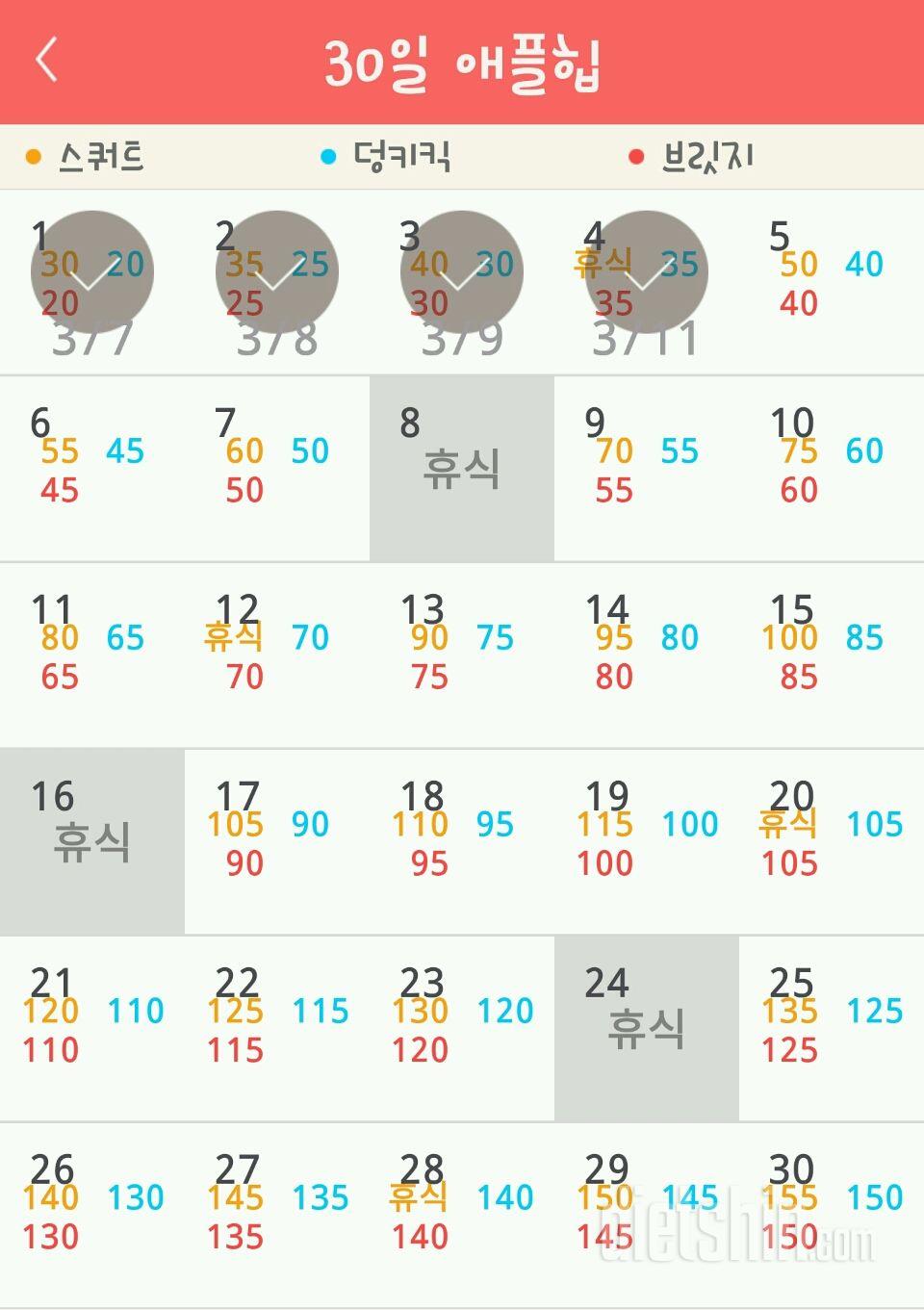 30일 애플힙 64일차 성공!