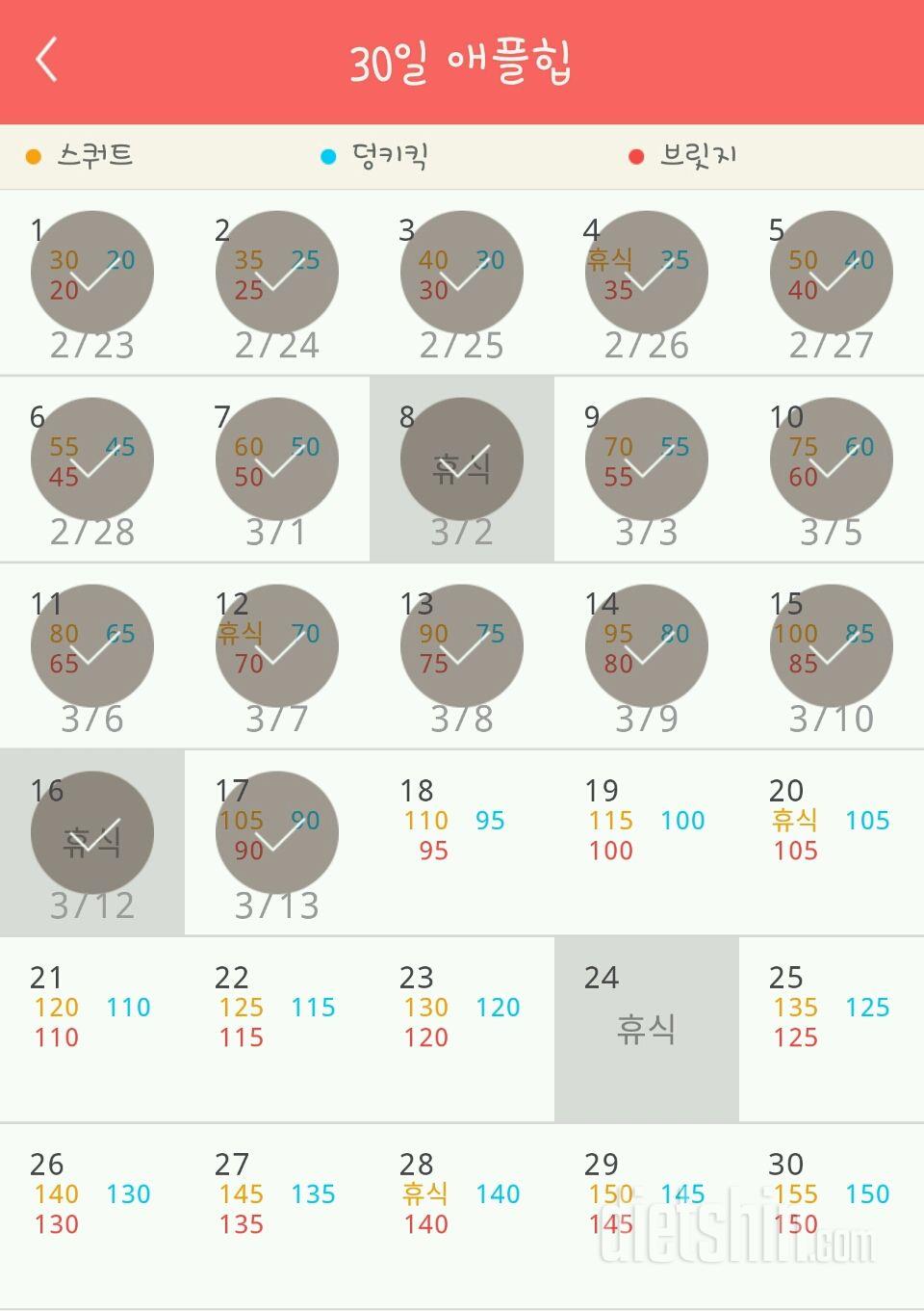 30일 애플힙 17일차 성공!