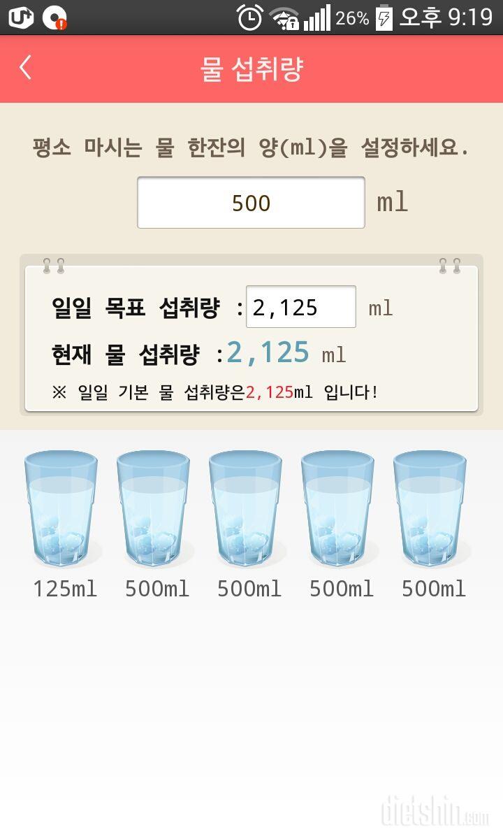 30일 하루 2L 물마시기 29일차 성공!