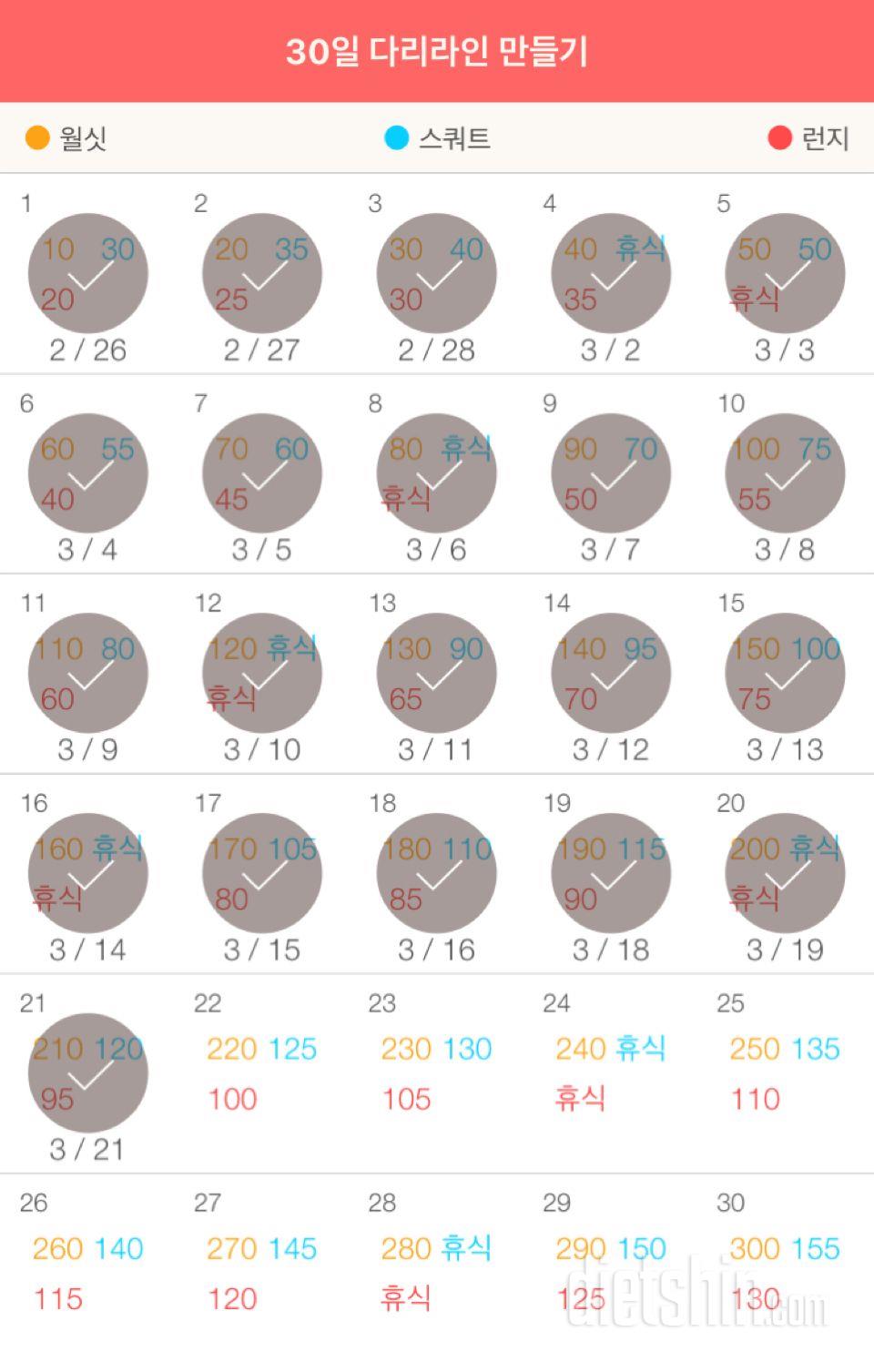 30일 다리라인 만들기 21일차 성공!