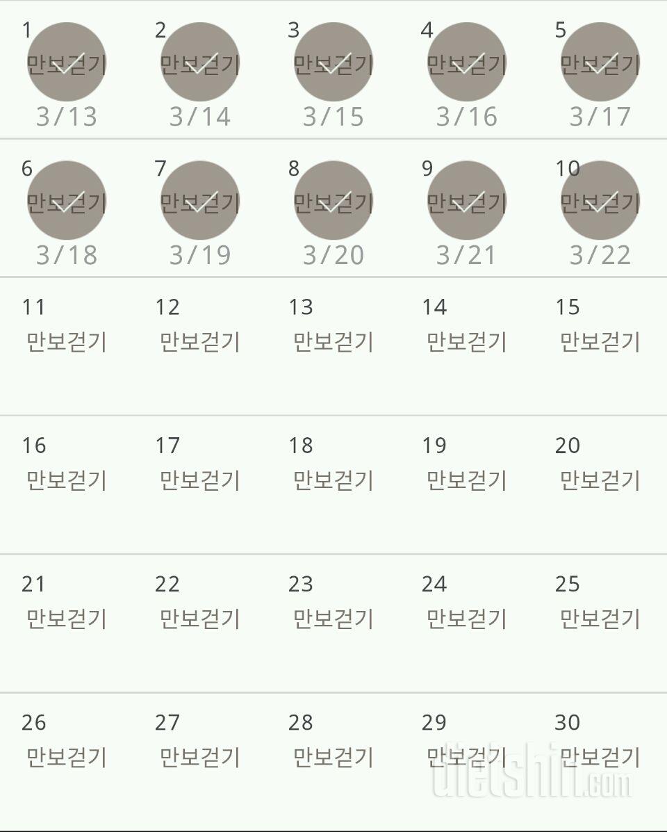 30일 만보 걷기 10일차 성공!