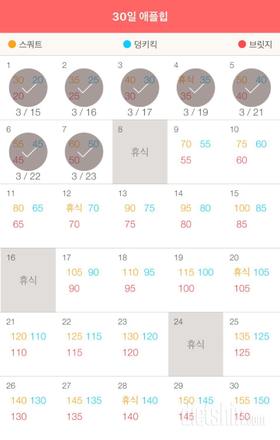 30일 애플힙 7일차 성공!