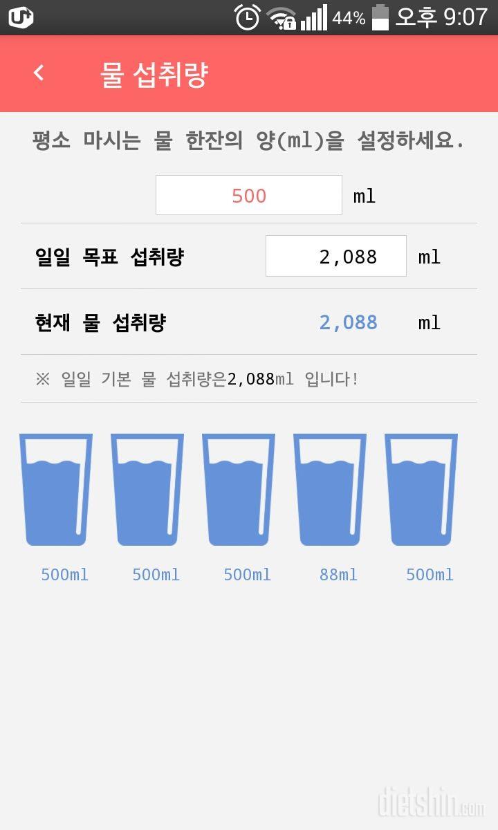 30일 하루 2L 물마시기 36일차 성공!