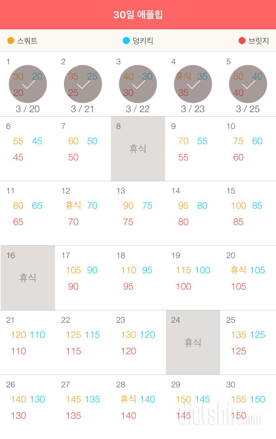 30일 애플힙 5일차 성공!