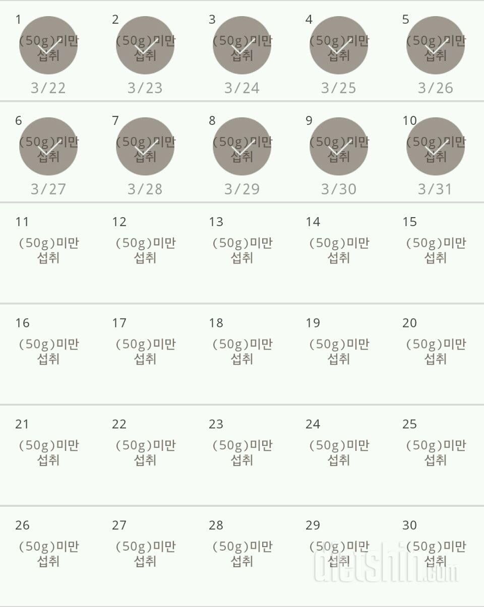 30일 당줄이기 10일차 성공!