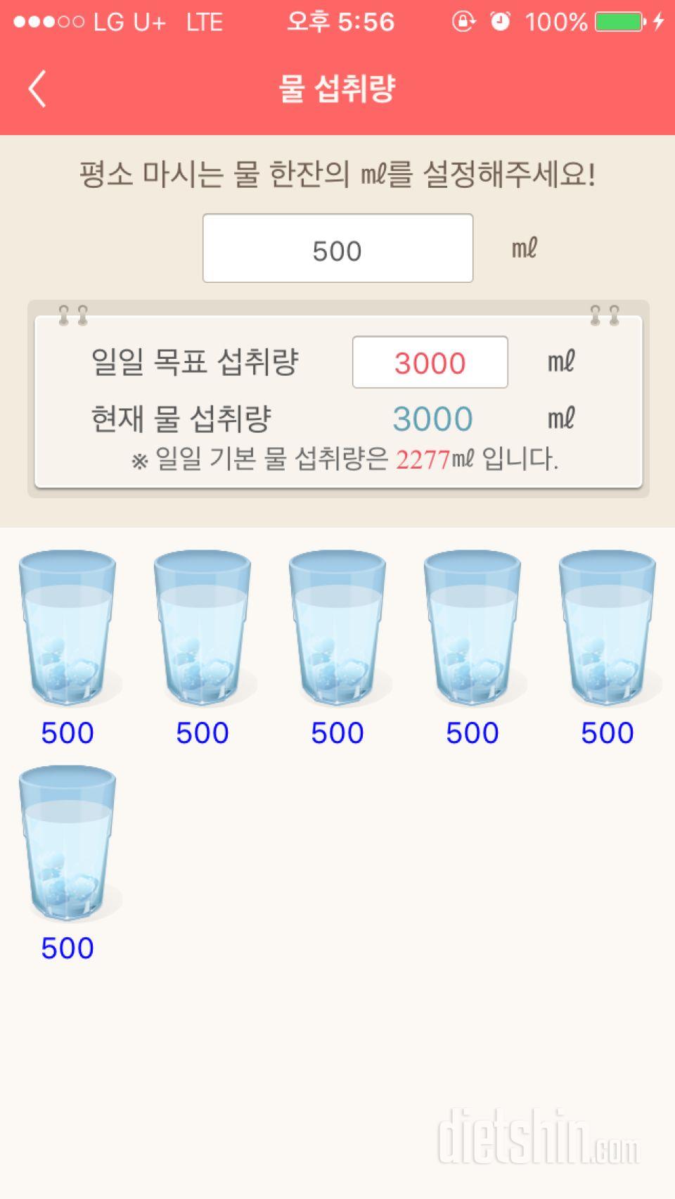 30일 하루 2L 물마시기 2일차 성공!