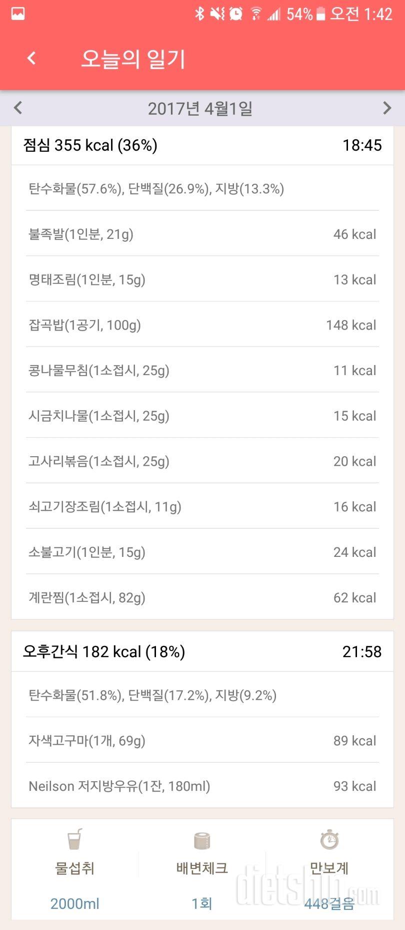 30일 밀가루 끊기 2일차 성공!