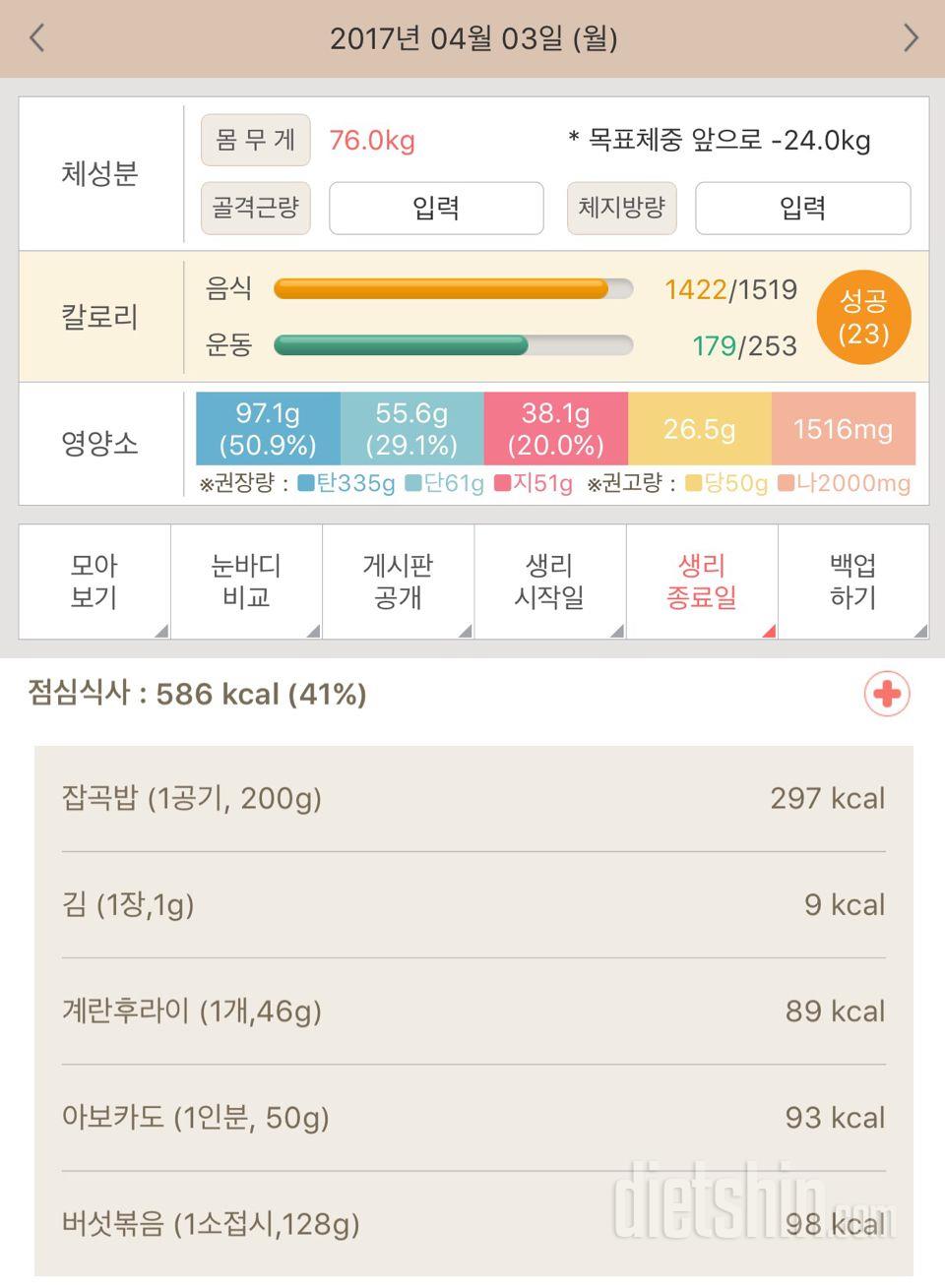 30일 야식끊기 7일차 성공!