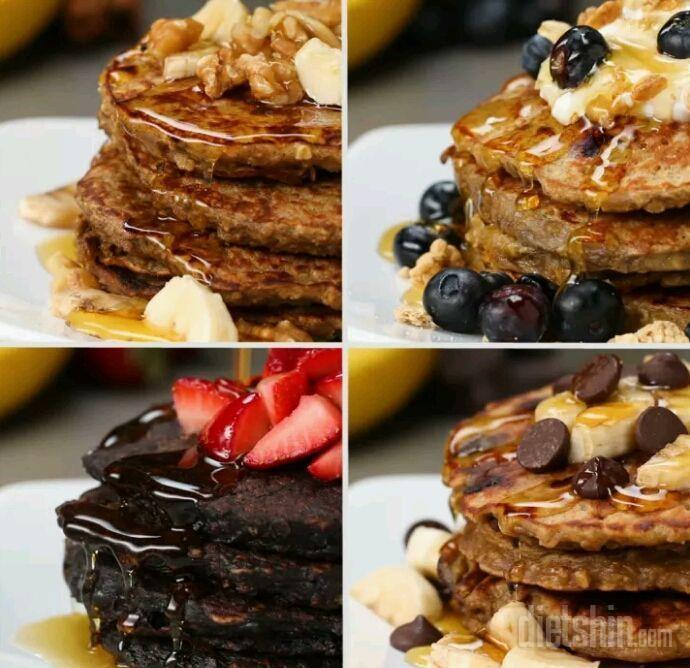 Healthy Pancakes 4 Ways