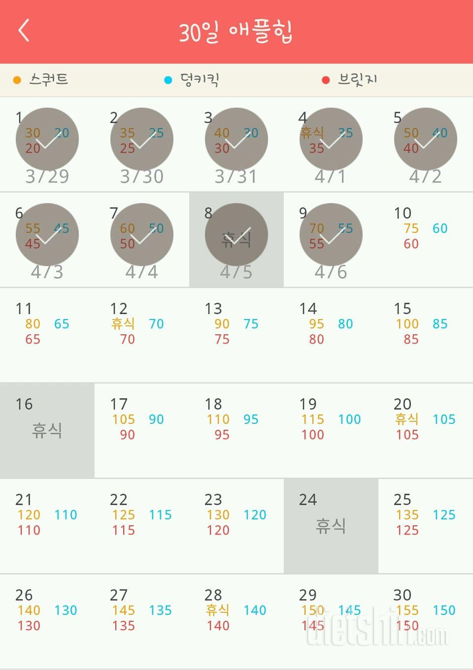 30일 애플힙 39일차 성공!