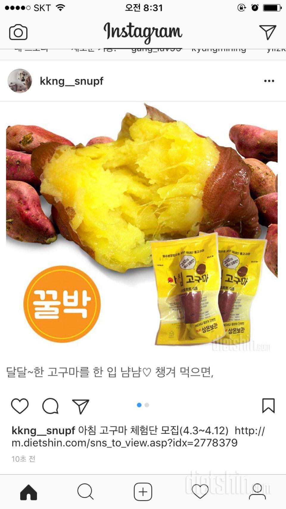 고구마와 아침란 체험단 신청😊