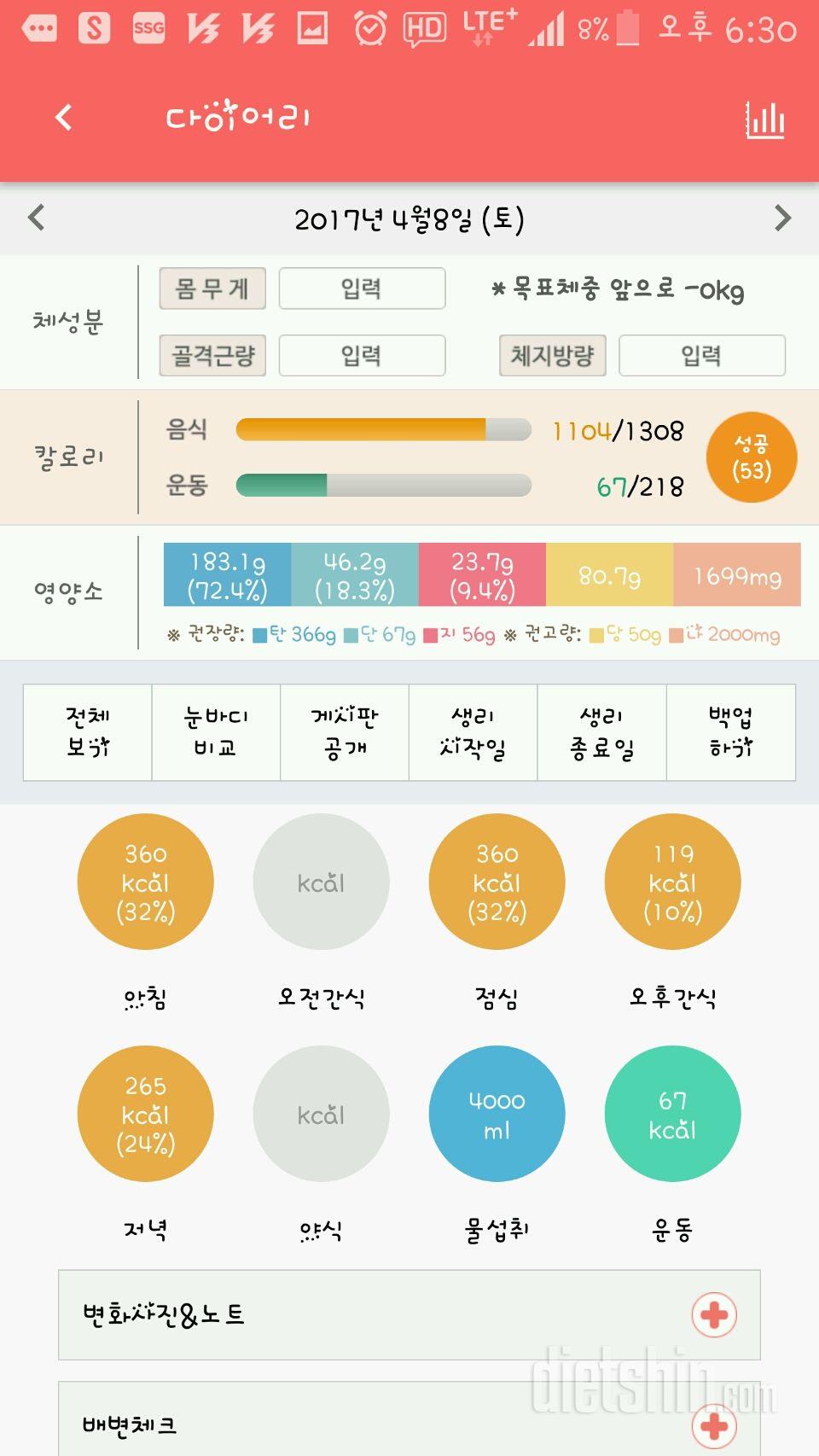 4월8일식단