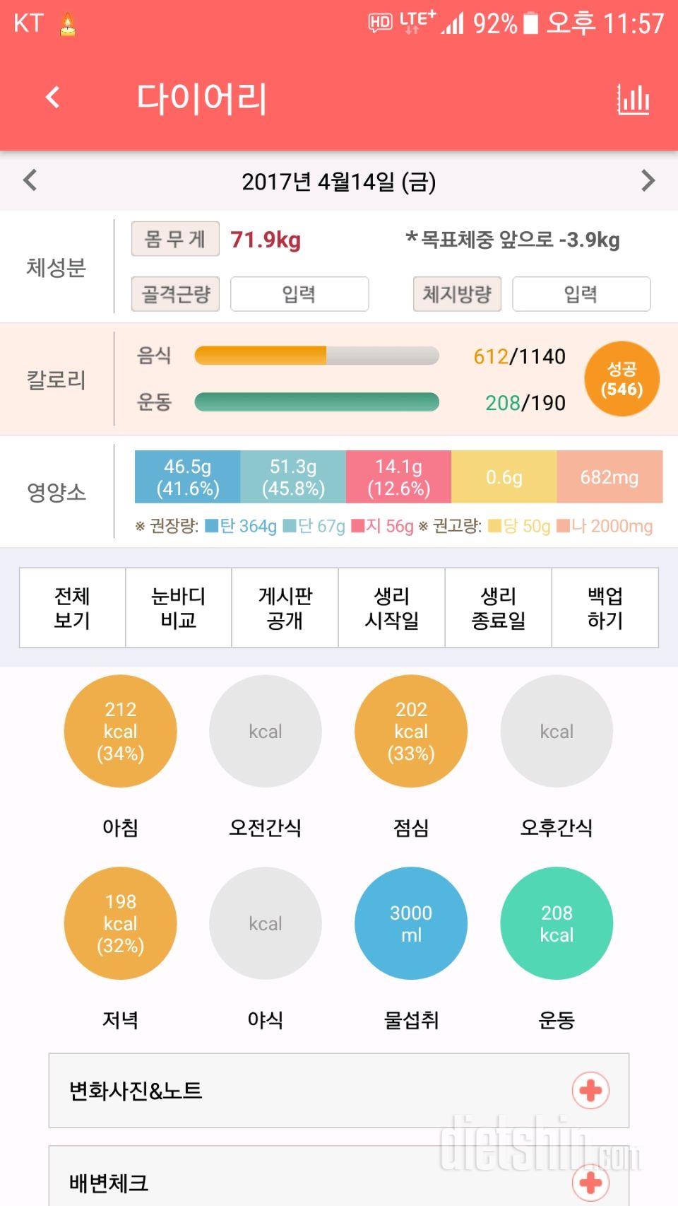 30일 밀가루 끊기 36일차 성공!