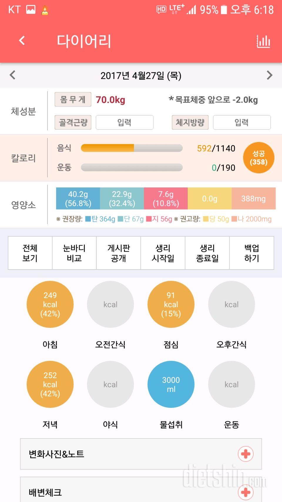 30일 1,000kcal 식단 49일차 성공!