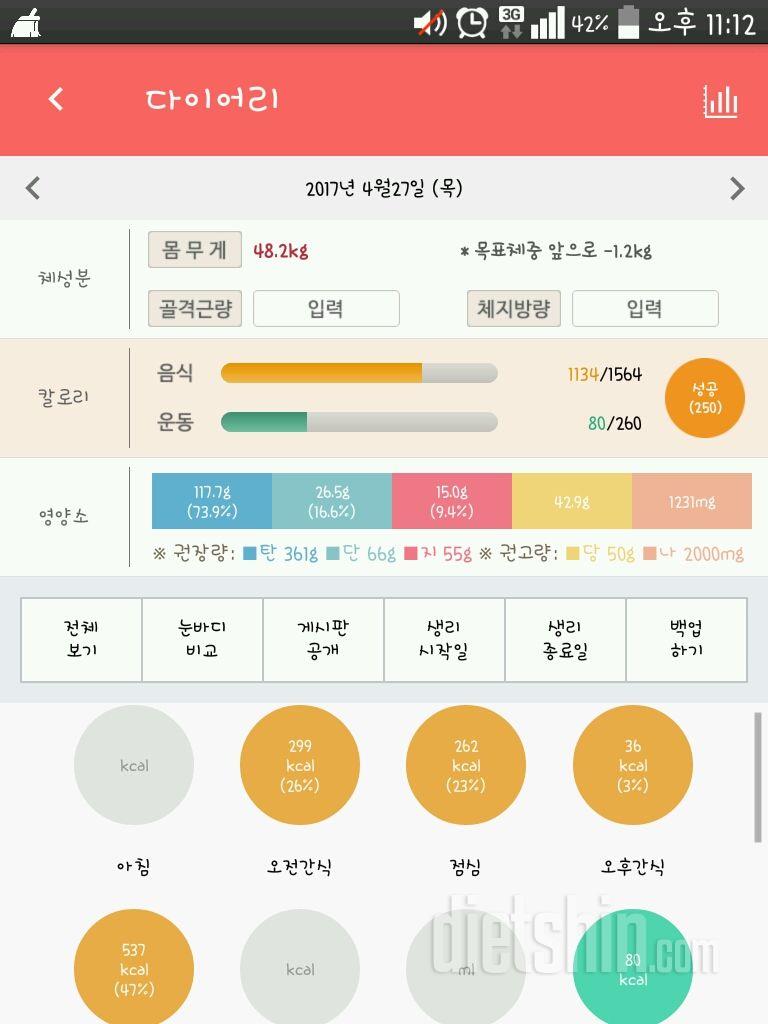 30일 야식끊기 7일차 성공!