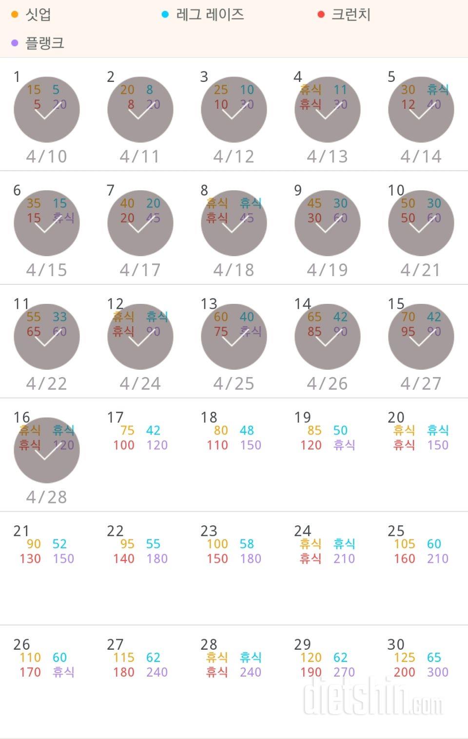 30일 복근 만들기 256일차 성공!