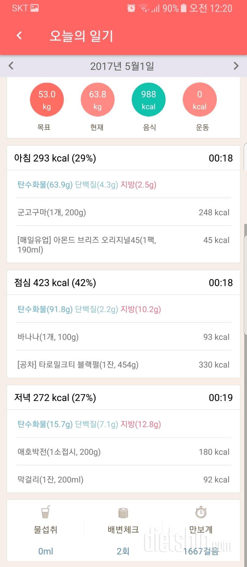 30일 밀가루 끊기 28일차 성공!