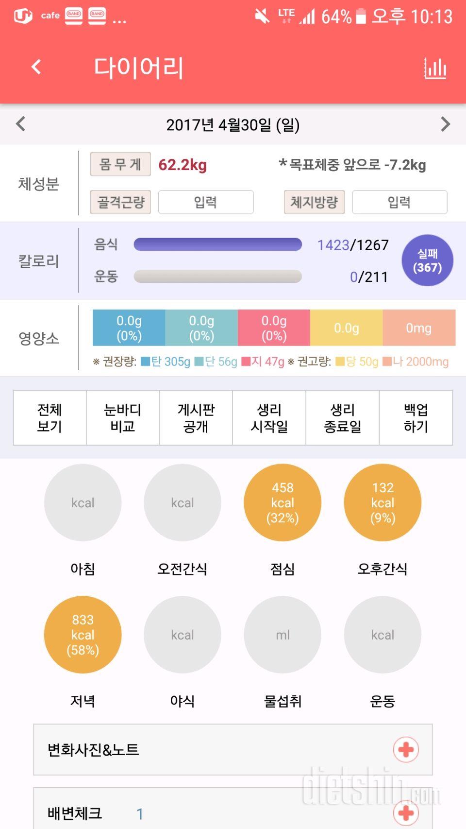 30일 야식끊기 4일차 성공!