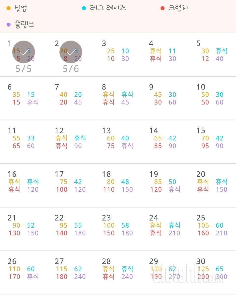 30일 복근 만들기 32일차 성공!