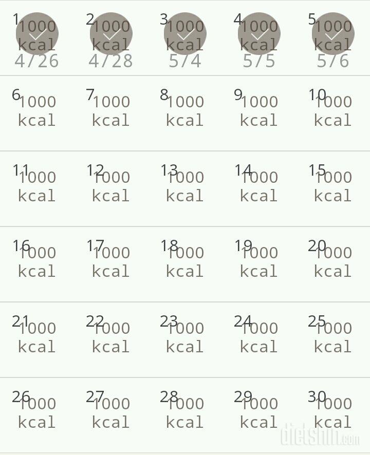 30일 1,000kcal 식단 35일차 성공!