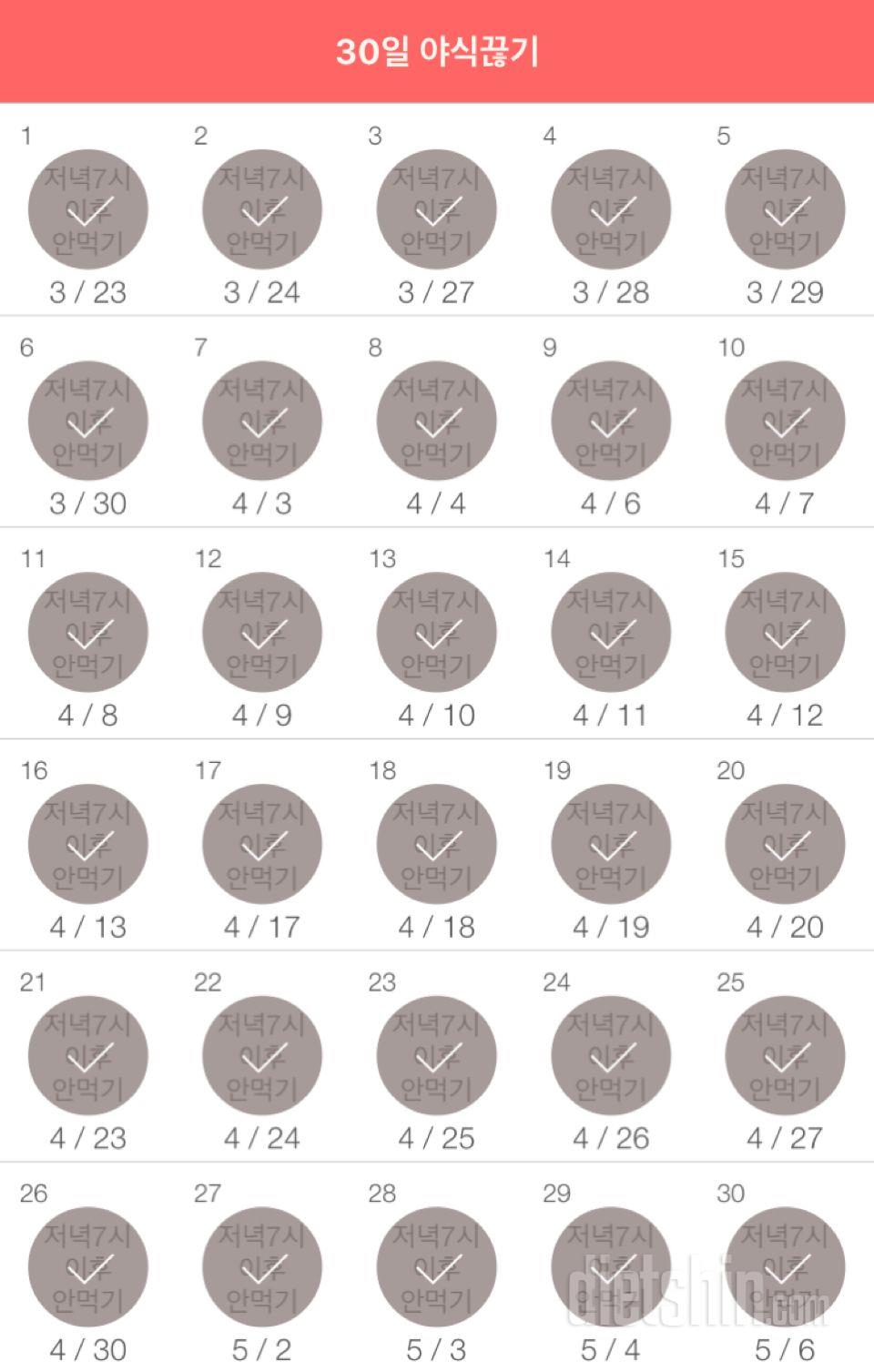 30일 야식끊기 90일차 성공!