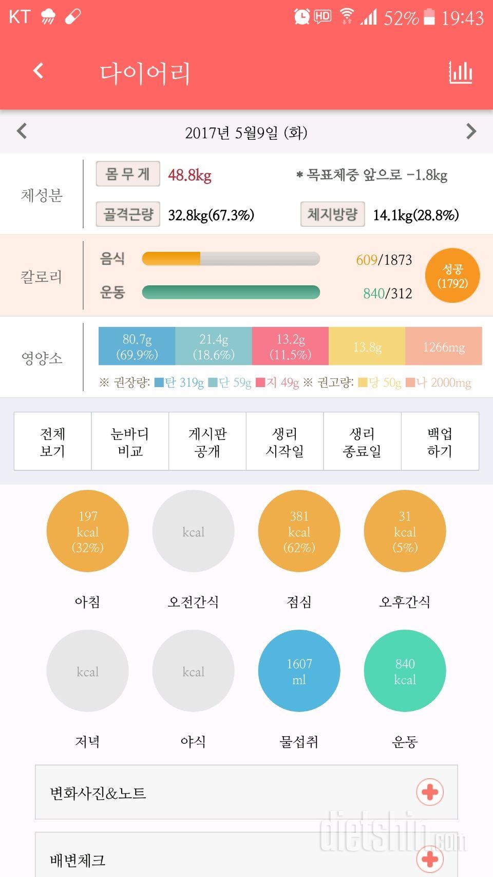 30일 야식끊기 7일차 성공!