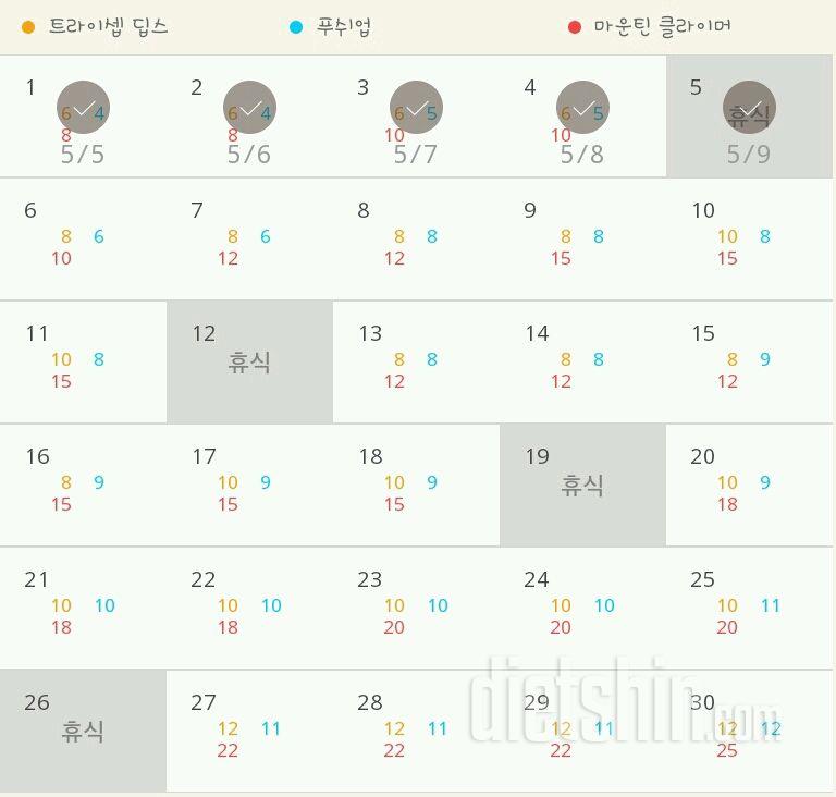 30일 슬림한 팔 5일차 성공!