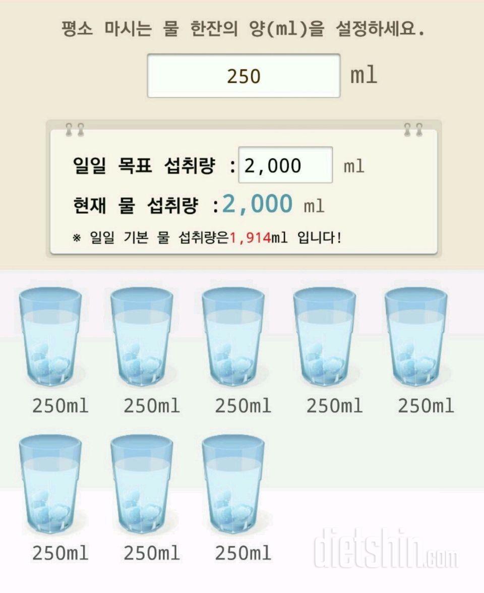 30일 하루 2L 물마시기 148일차 성공!