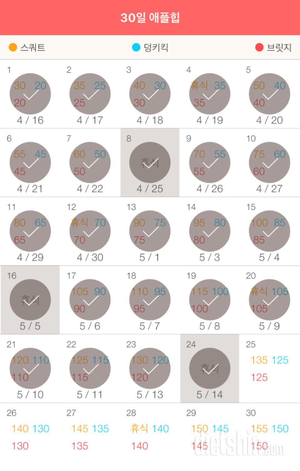 30일 애플힙 24일차 성공!