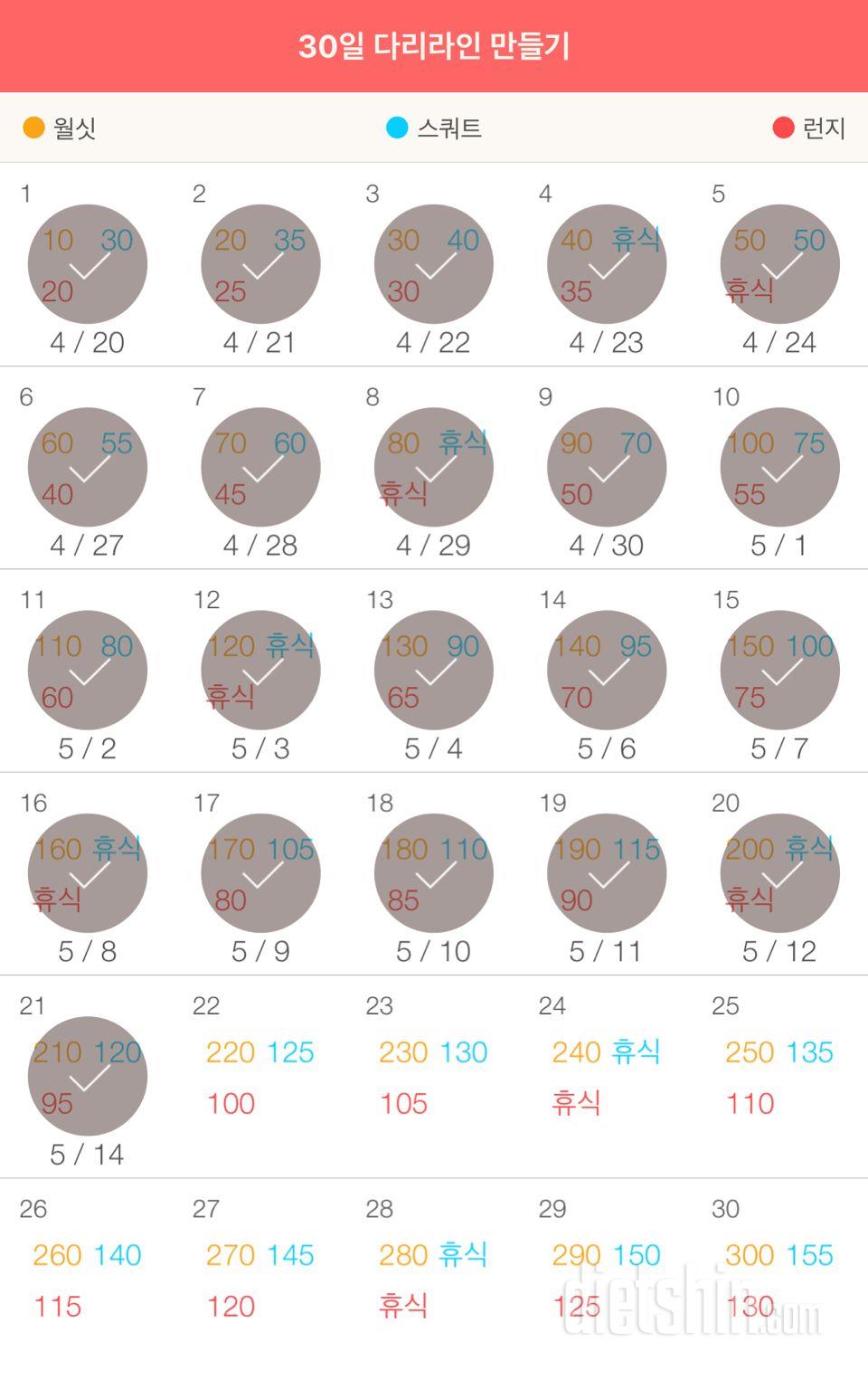 30일 다리라인 만들기 21일차 성공!