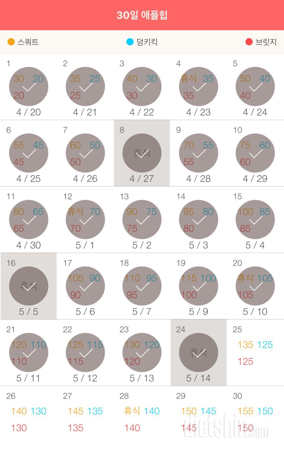 30일 애플힙 24일차 성공!