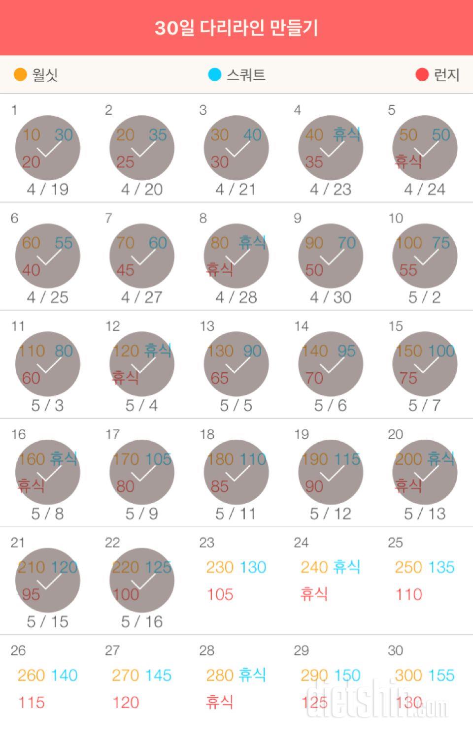 30일 다리라인 만들기 22일차 성공!